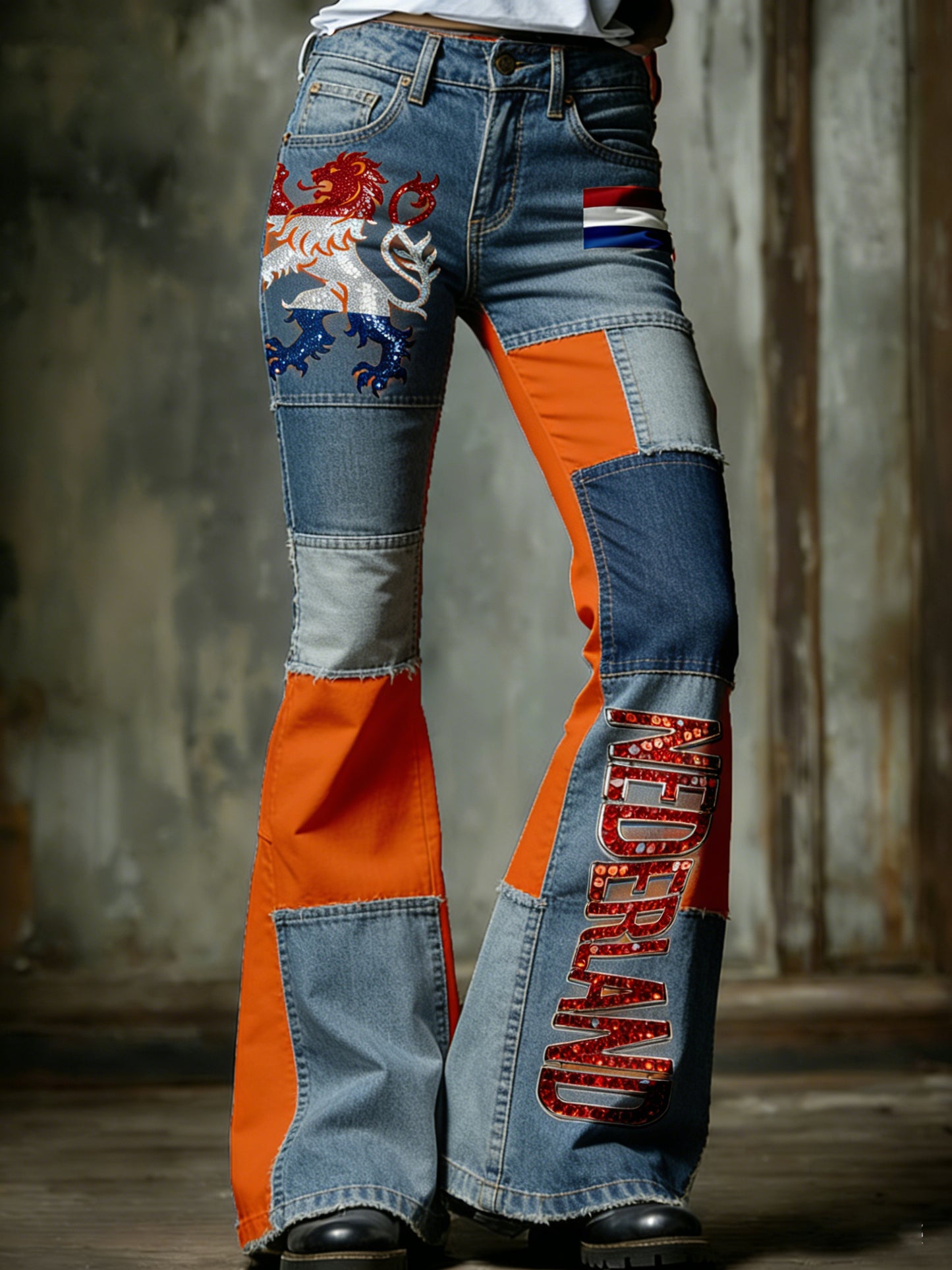 Damesbroeken met Koningsdagprint