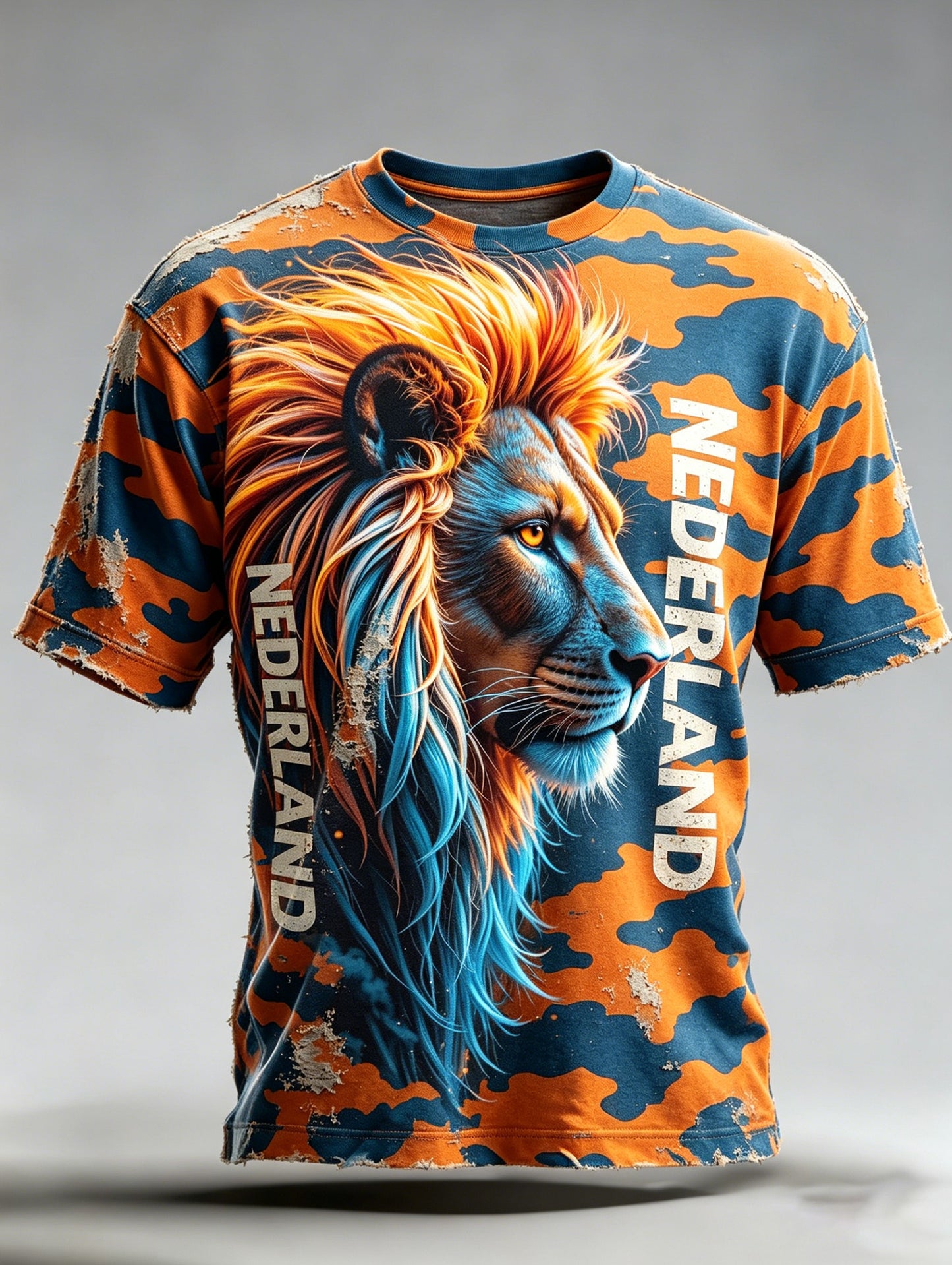 Heren T-shirt met kunstprint ter herinnering aan Koningsdag