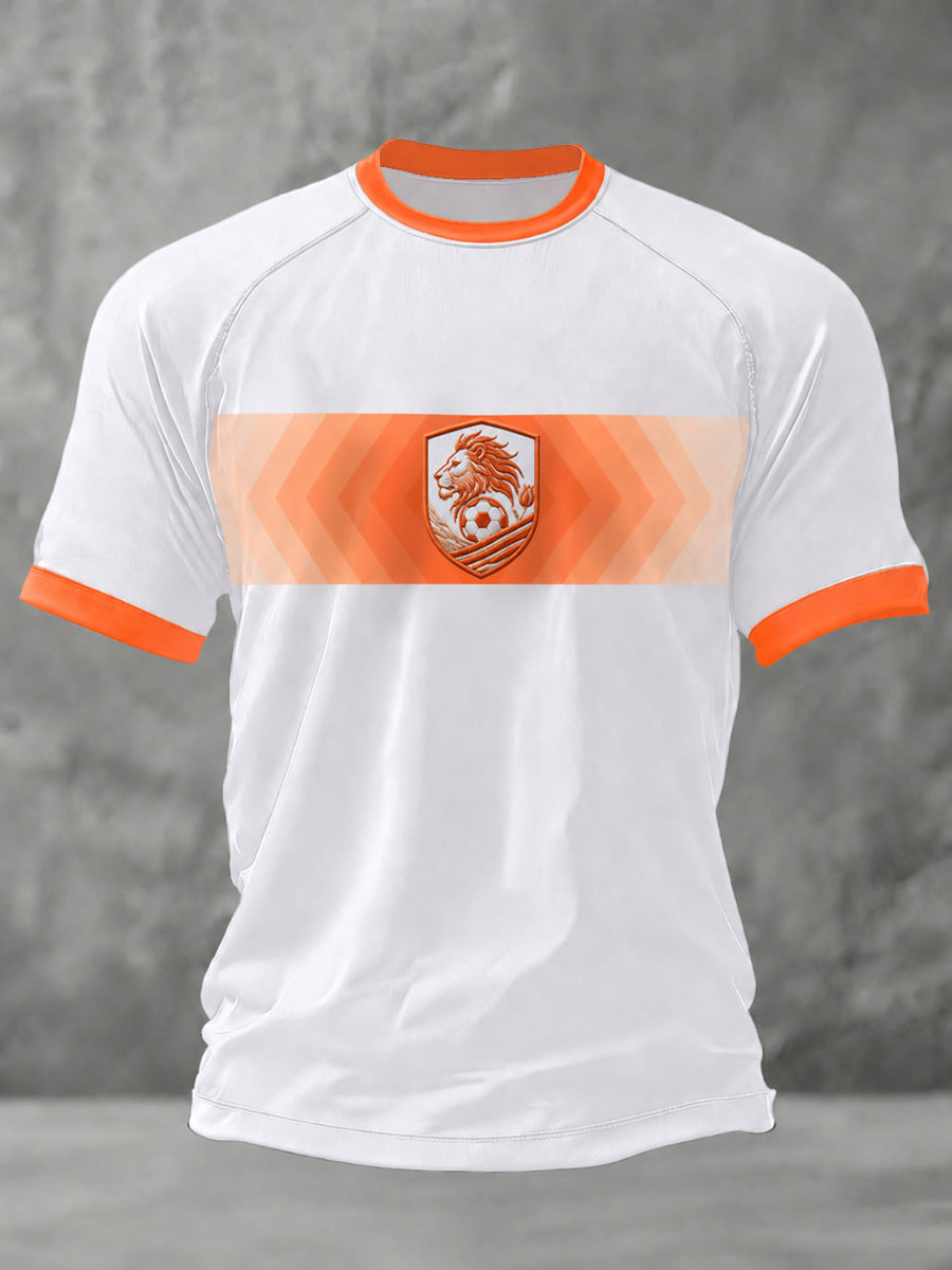 Herenkleding als cadeau voor voetbalfans, casual T-shirt met opdruk