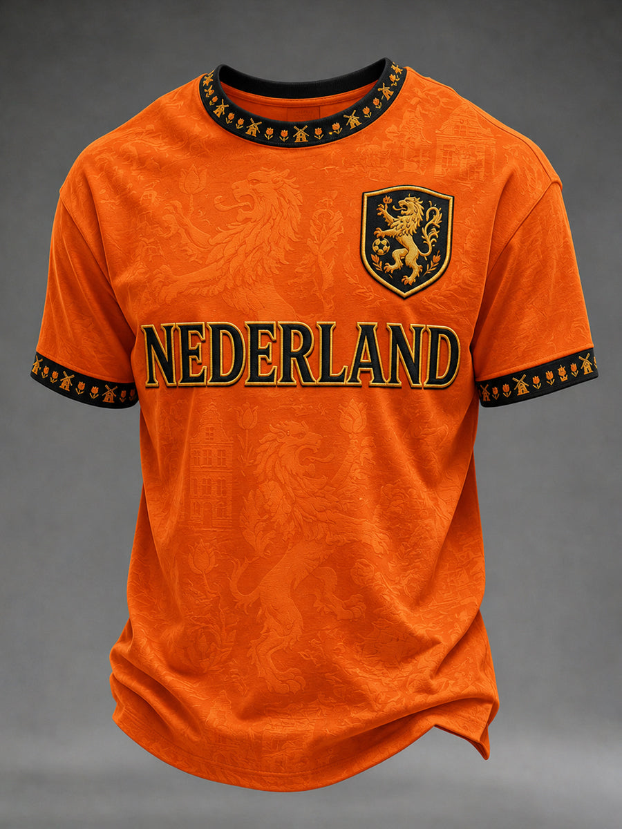 Herencadeau voor voetbalfans Print casual T-shirt