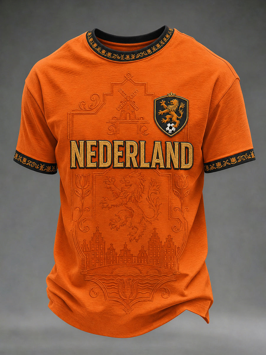 Herenkleding als cadeau voor voetbalfans: casual T-shirt met opdruk