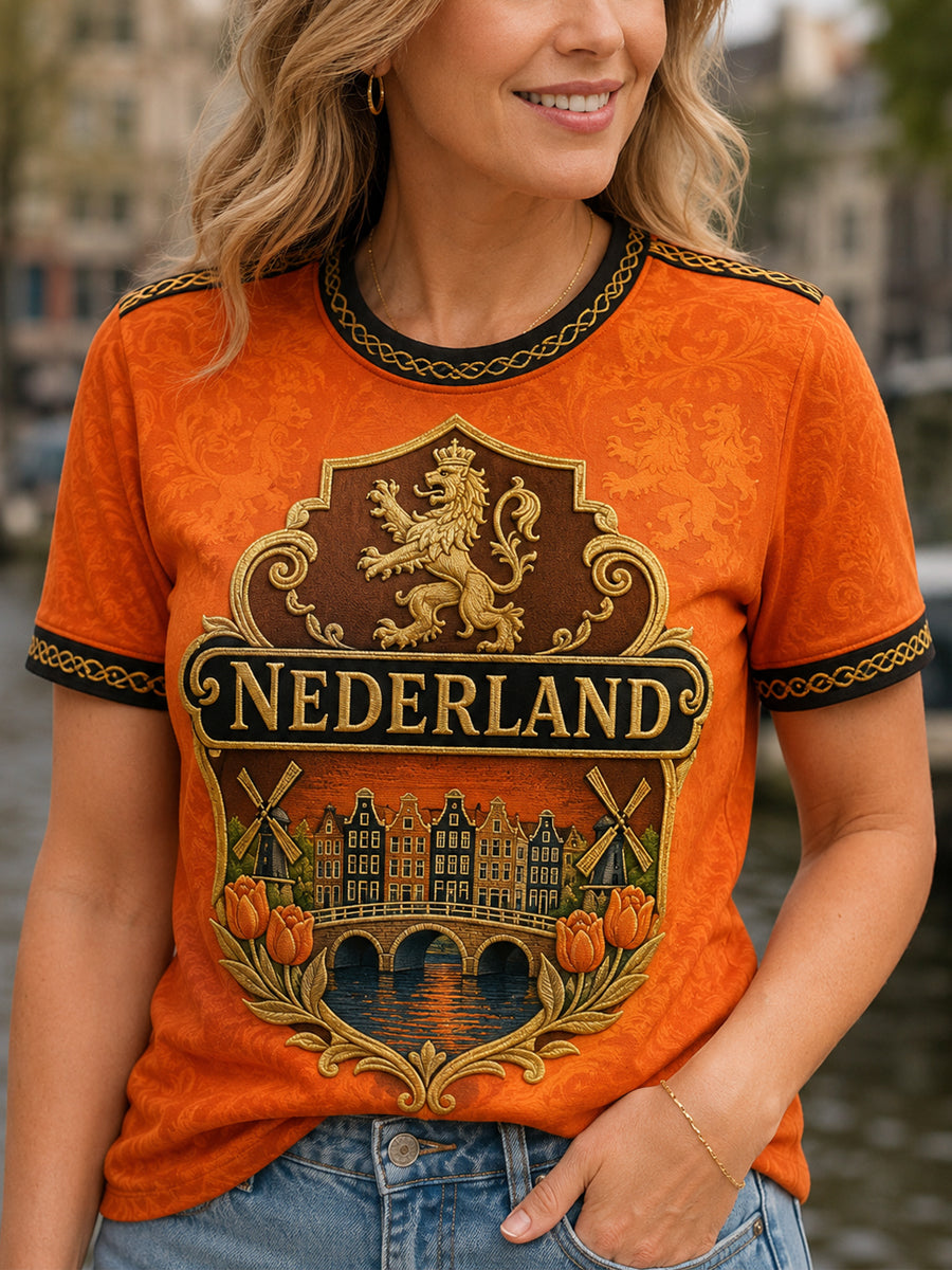 Damescadeau voor voetbalfans, casual T-shirt met opdruk