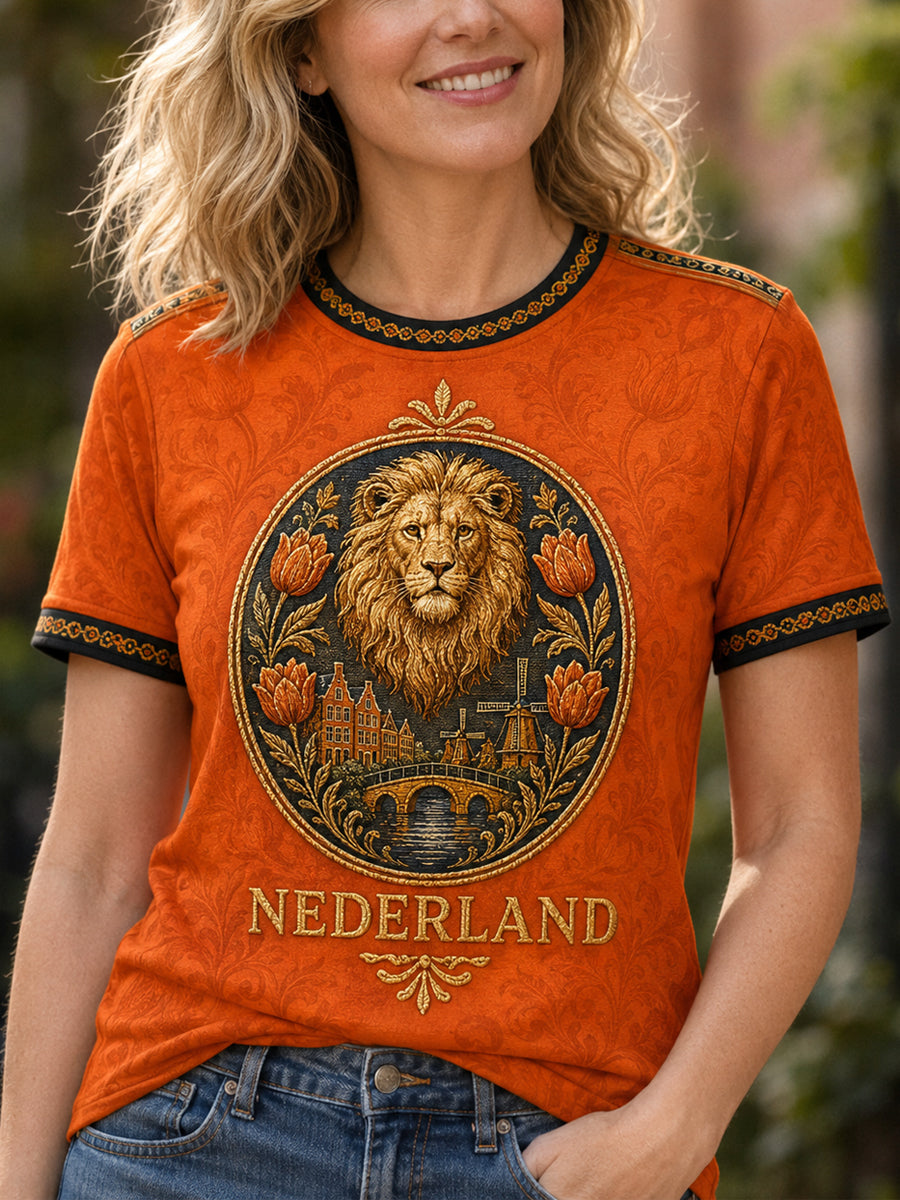 Damescadeau voor voetbalfans, casual T-shirt met opdruk