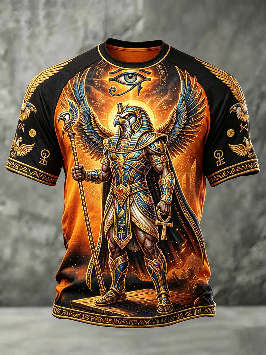 Heren-T-shirts met Horus uit het oude Egypte
