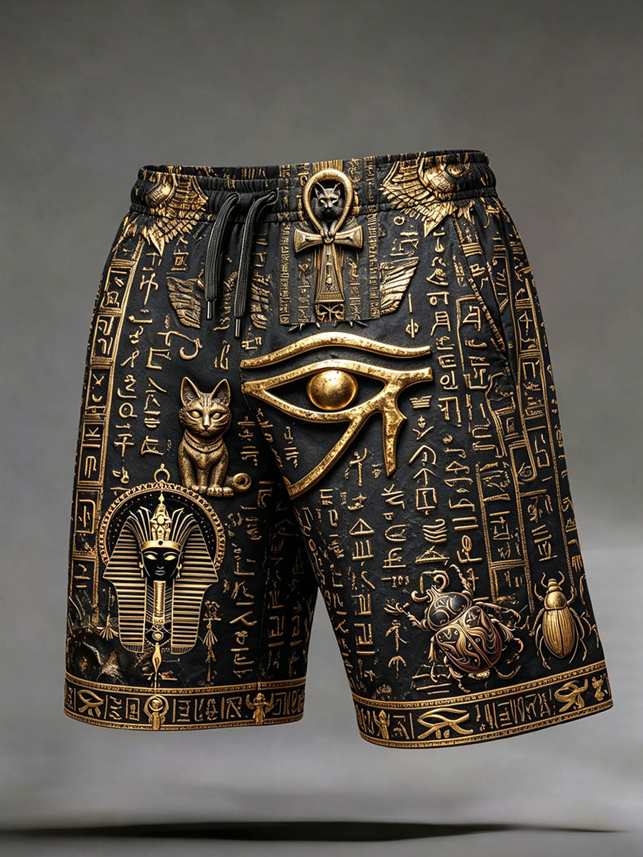 Oud Egyptisch oog van Horus korte broek voor mannen
