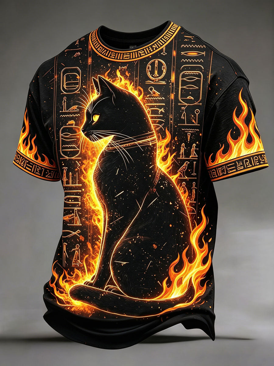 Oude Egyptische Bastet T-shirts voor heren