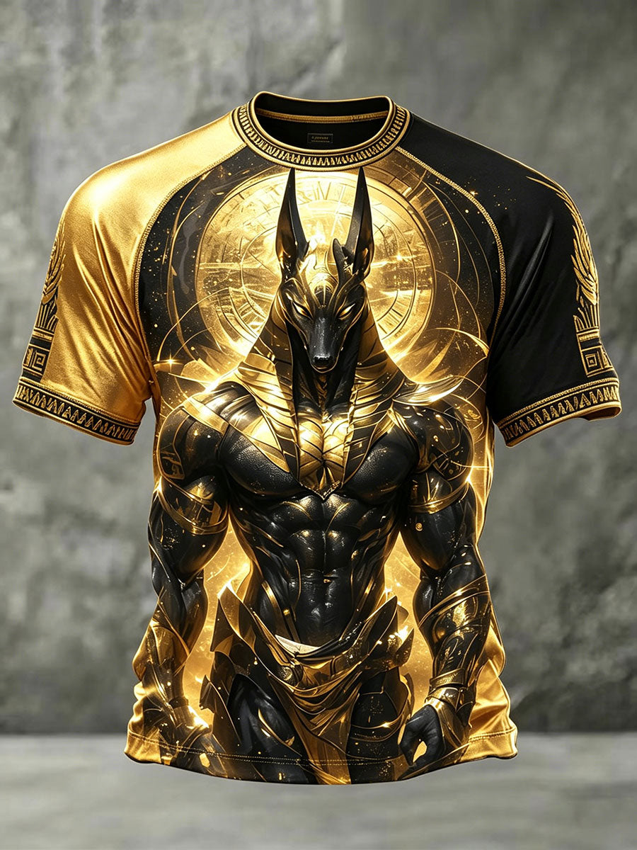 Heren-T-shirts met Anubis uit het oude Egypte
