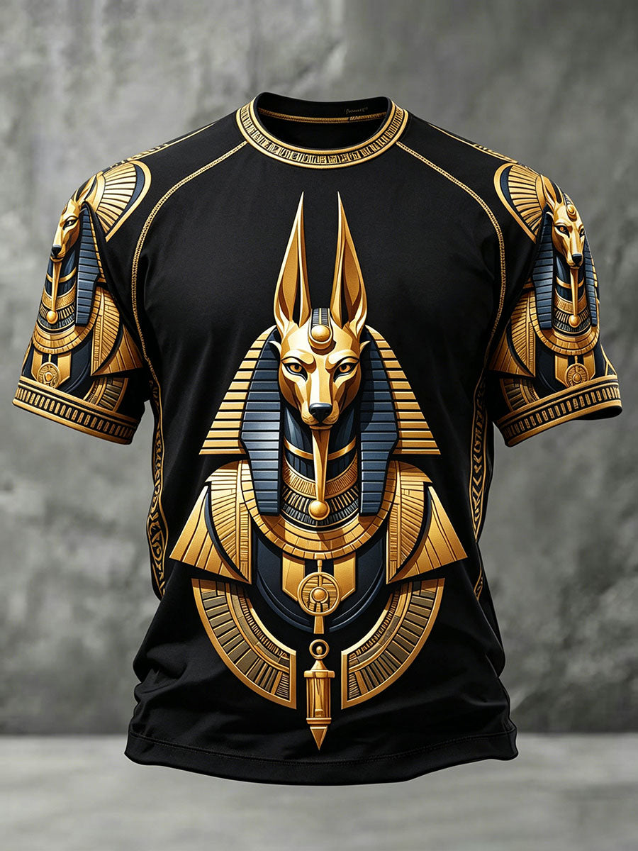 Heren-T-shirts met Anubis uit het oude Egypte