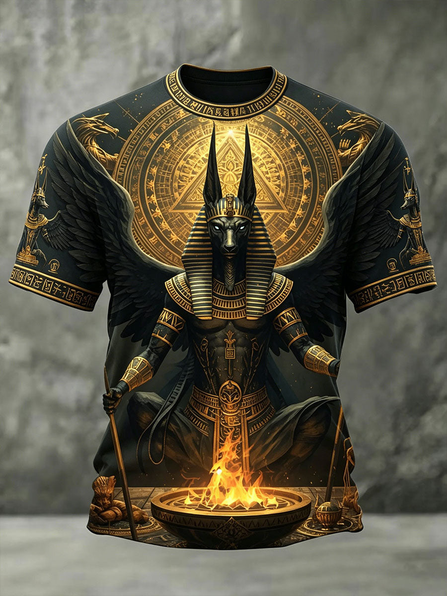 Heren-T-shirts met Anubis uit het oude Egypte