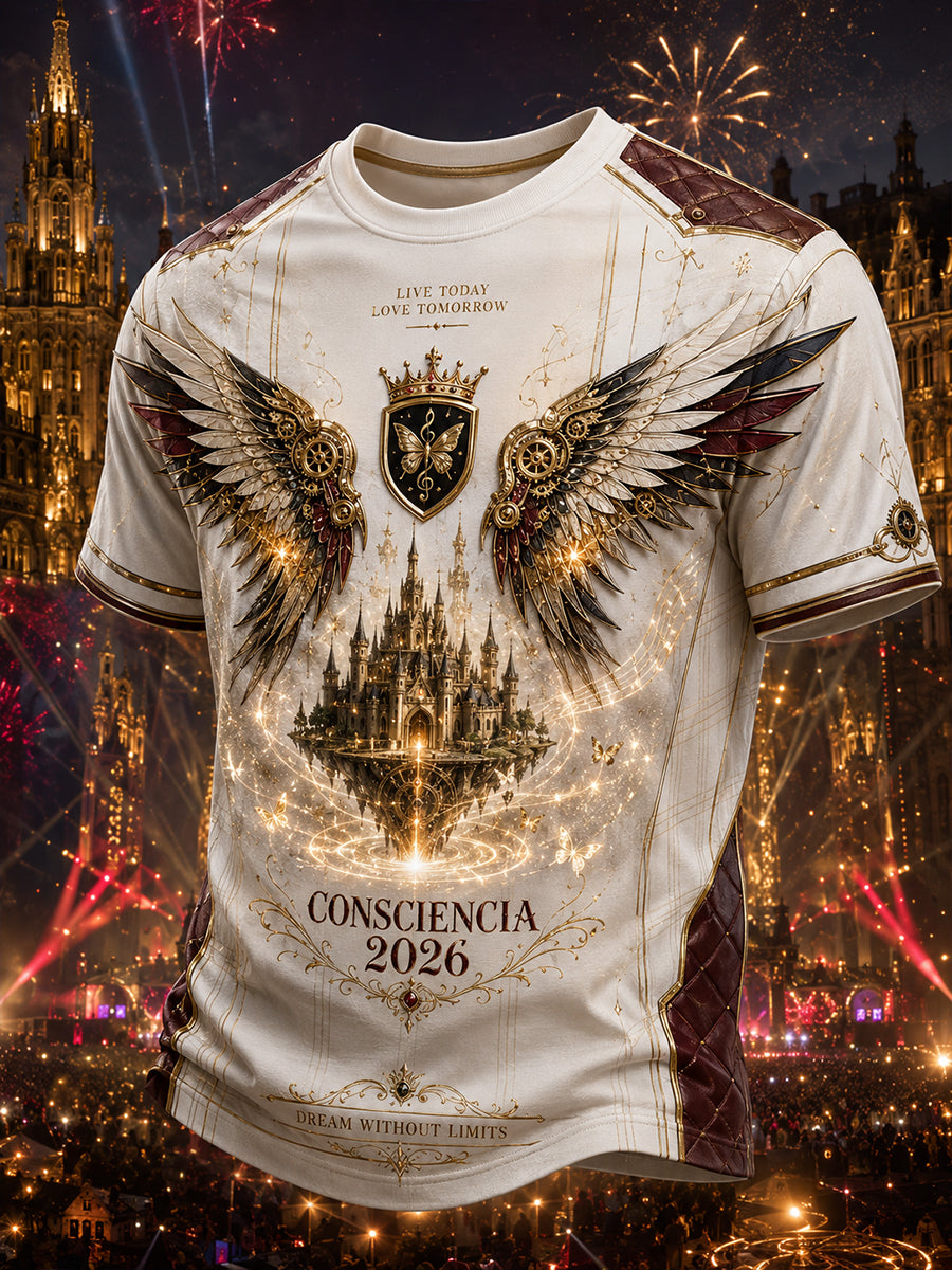 Mannen Muziekfestival Print T-shirt met korte mouwen