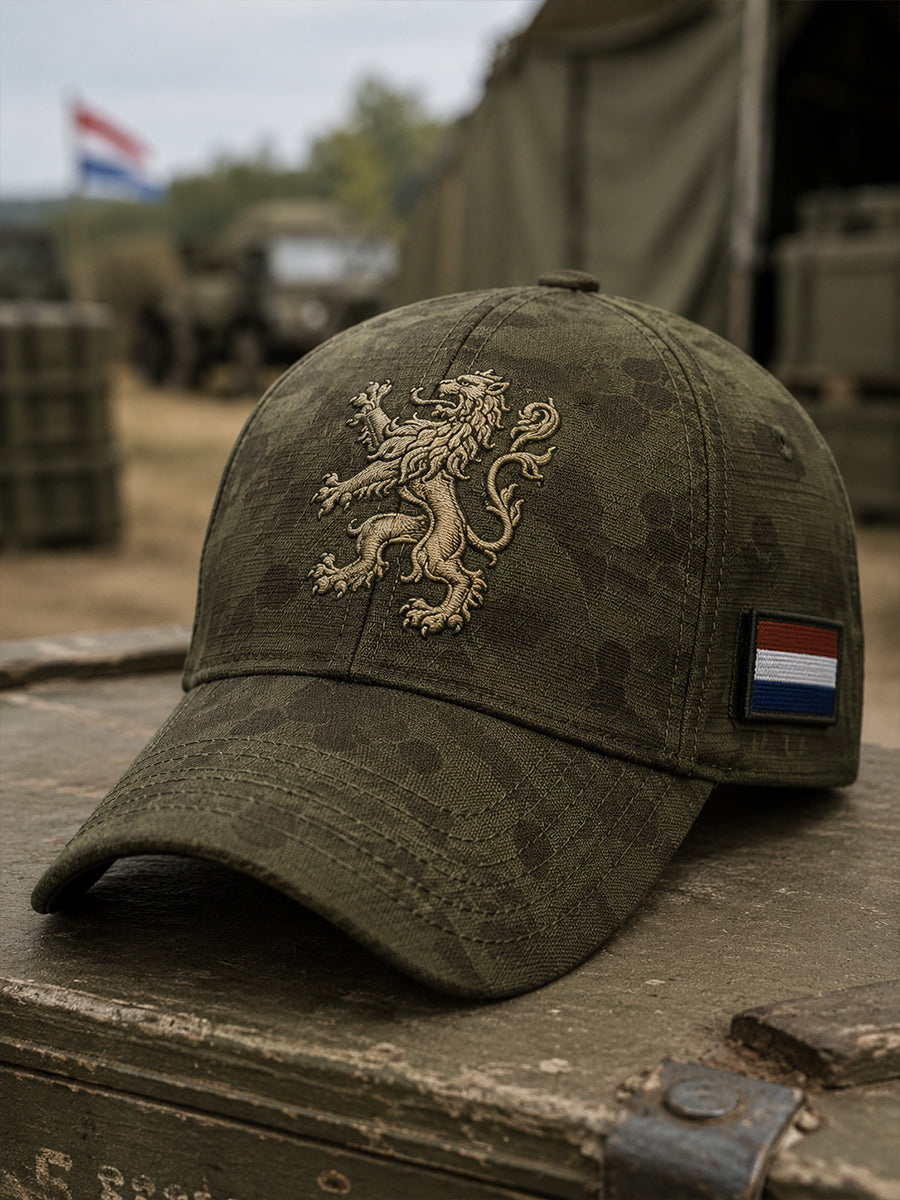 Herenhoed in vintage stijl met door militairen geïnspireerde print