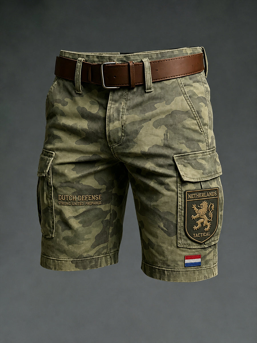 Retro camouflage herenbroeken met militaire print