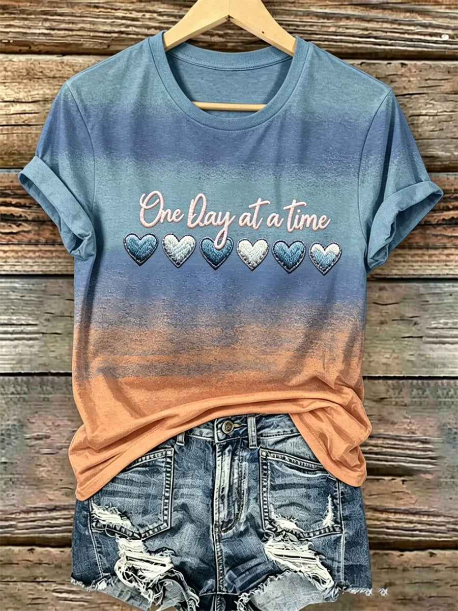Vrouwen Alzheimer Awareness Ondersteuning Print Tee