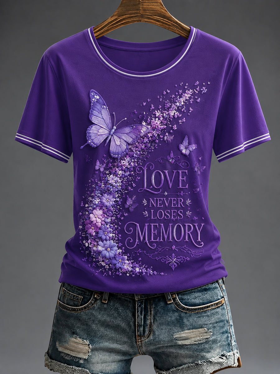 Paars T-shirt met sierkunst voor dames