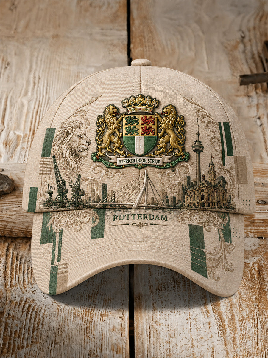 Hoed met Retro City Souvenir-stijl print