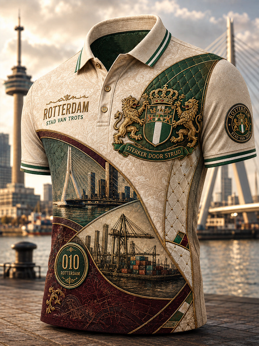 Heren T-shirt met korte mouwen uit Rotterdam, Nederland