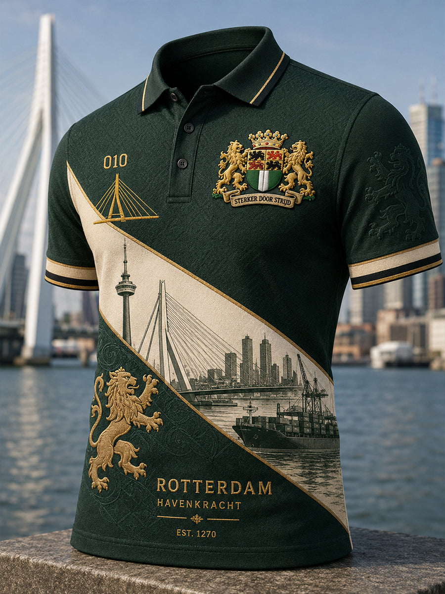 Heren T-shirt met korte mouwen uit Rotterdam, Nederland