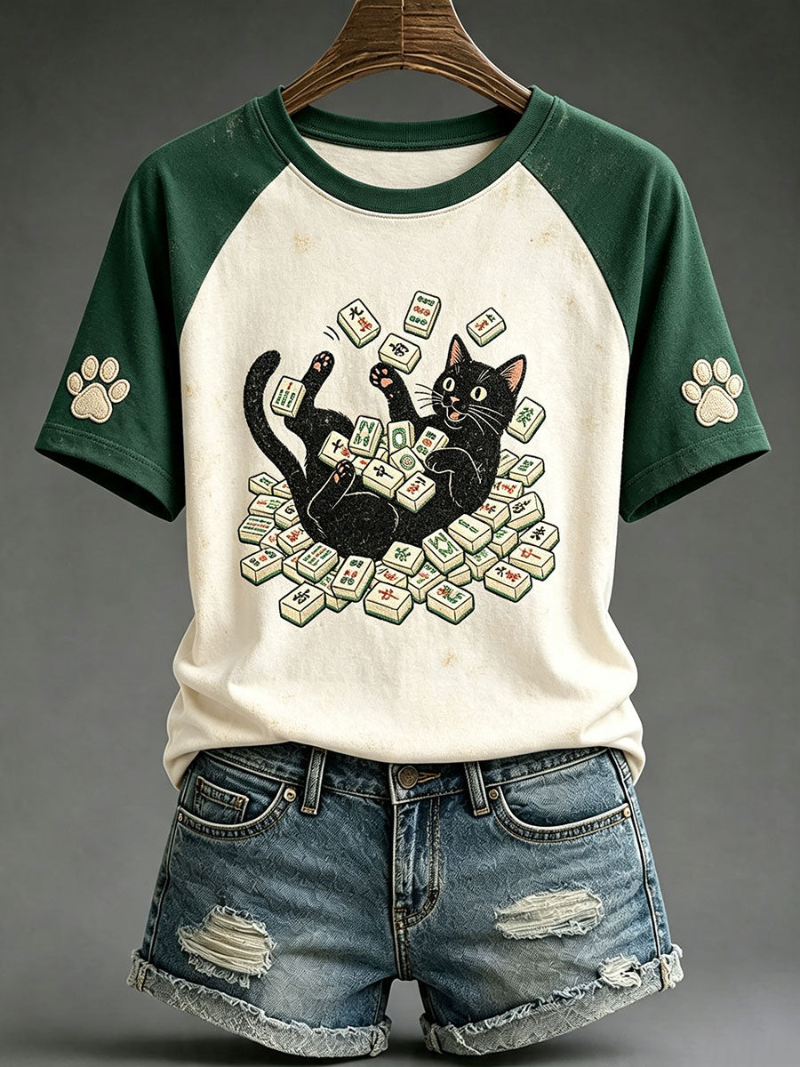 Kat Mahjong T-shirts voor dames