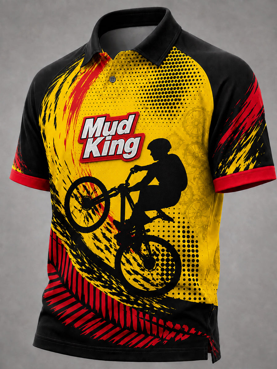 Heren modder koning van België gedrukt Raglan poloshirt