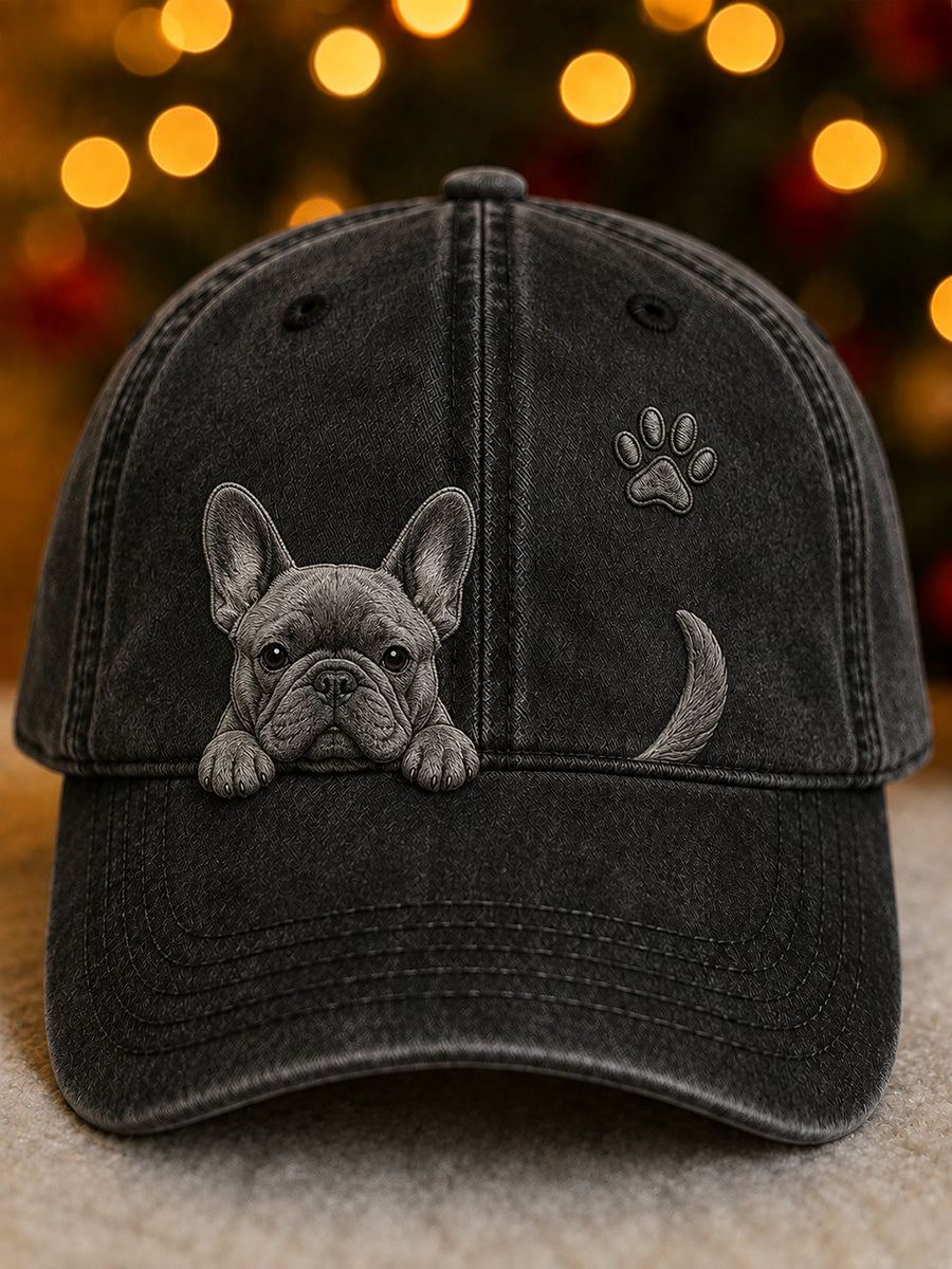 Leuke Gluitende Franse Bulldog & Paw Print Unisex-hoed