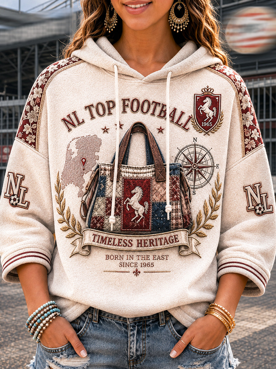 Dames Off-White Eredivisie FC Twente 3D-geprinte casual sweatshirt met capuchon