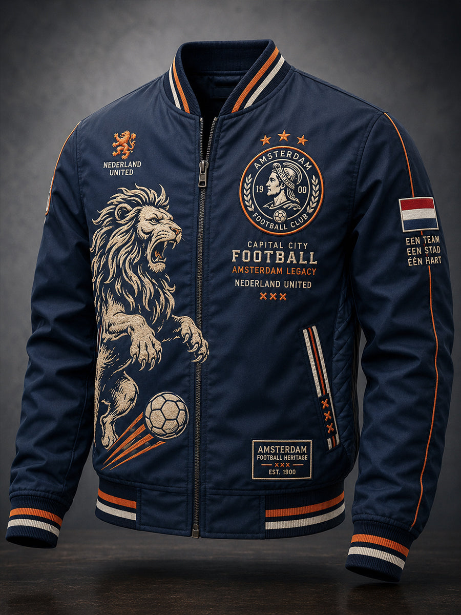 Voetbaljack voor heren met grafische print