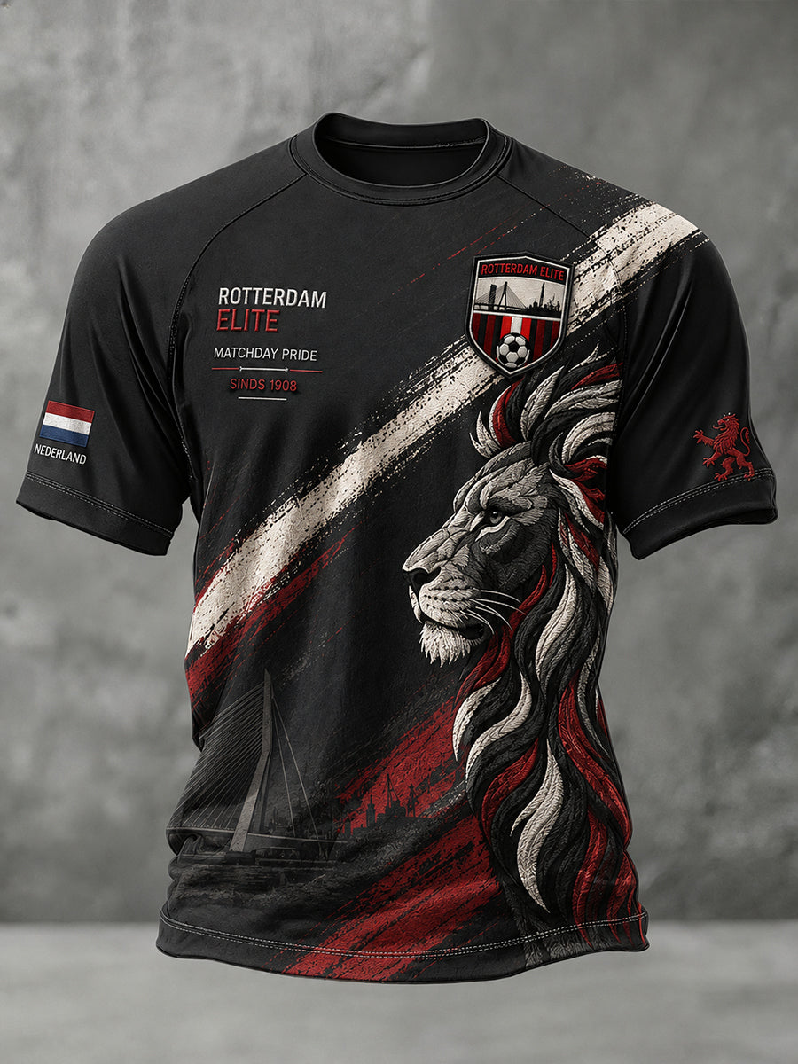 T-shirt met raglanmouwen en grafische print voor de heren-voetbalclub
