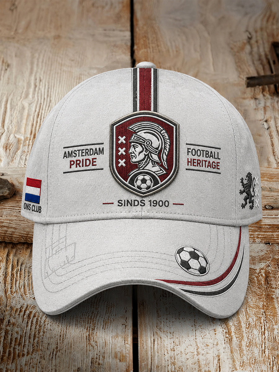 Uniseks muts met voetbalprint