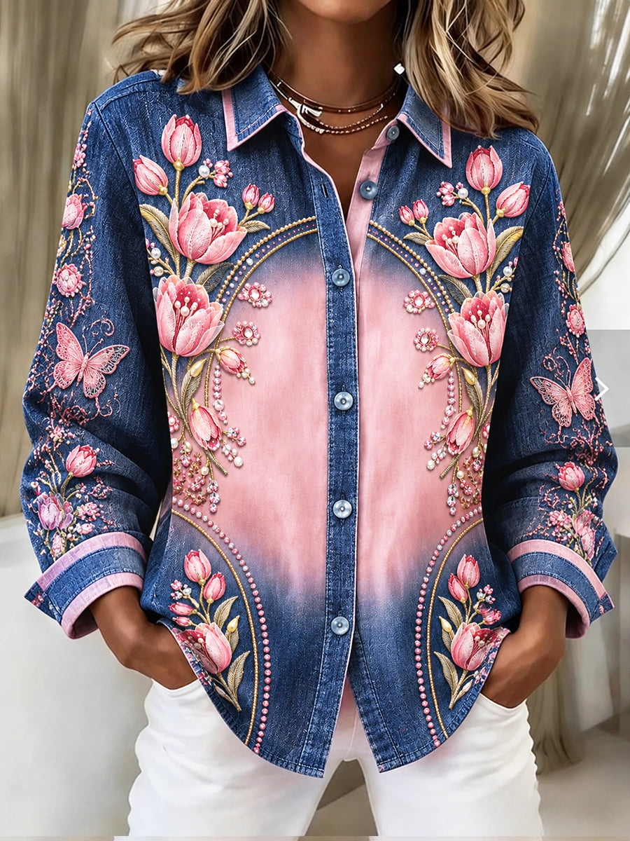 Casual shirt met bloemenprint voor dames