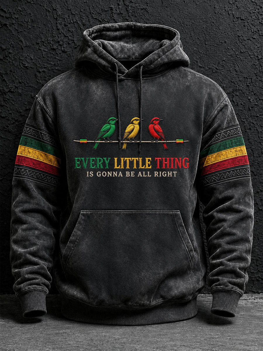 Herenhoodie met de tekst 'Every Little Thing Is Gonna Be All'
