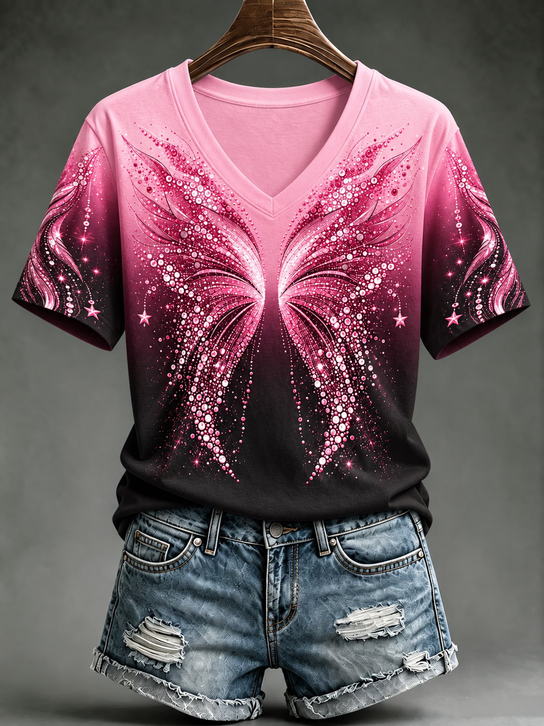 Dames T-shirt met korte mouwen tegen borstkanker