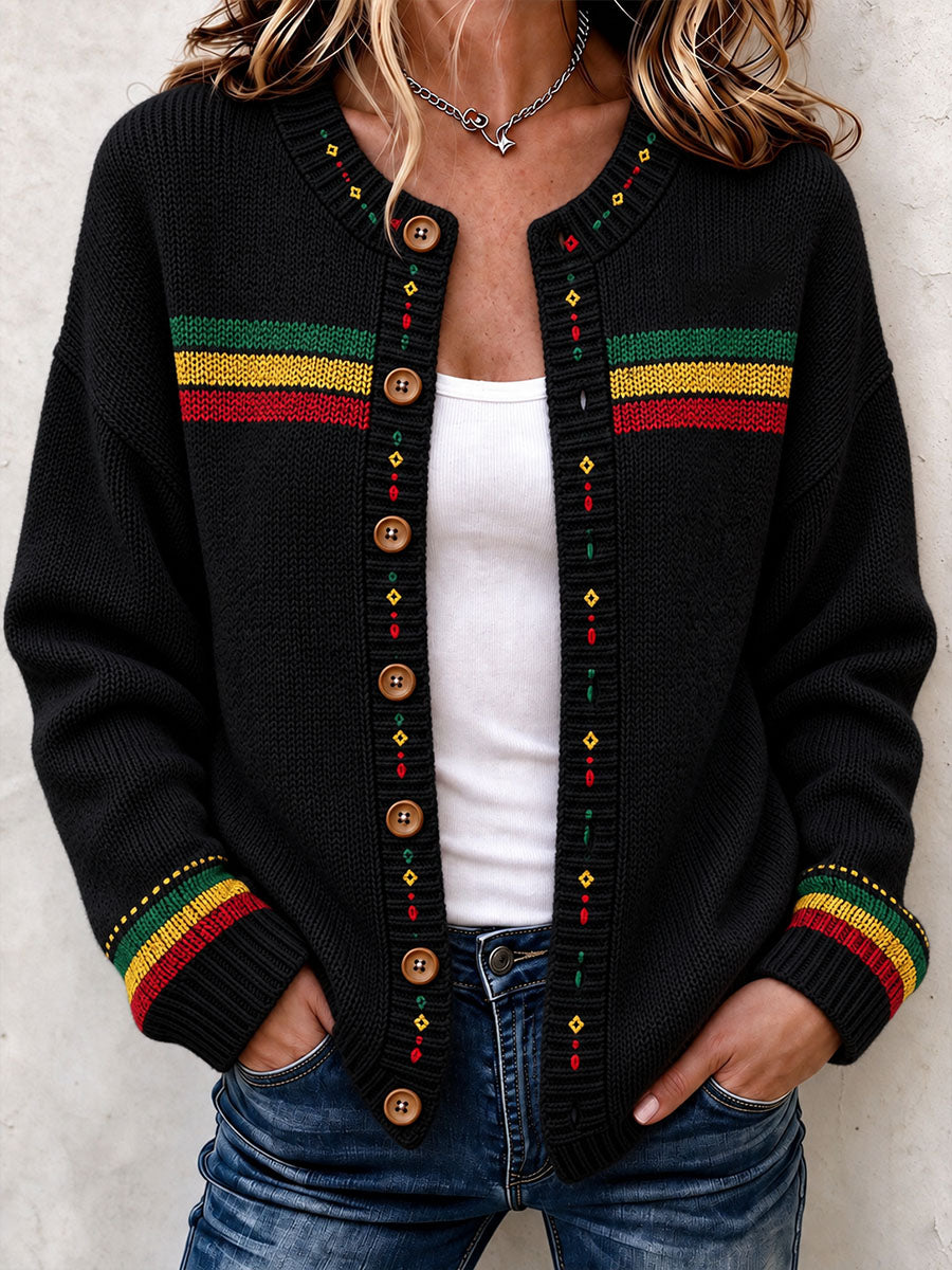Reggae voor dames geïnspireerd knus gebreid vest