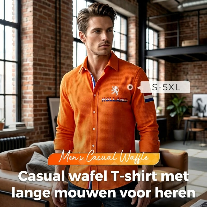 Heren Koningsdag Wafelshirt