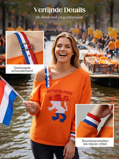 Dames Konings Dag Nederlandse Republiek Leeuw Nederland Vlag Sweatshirt
