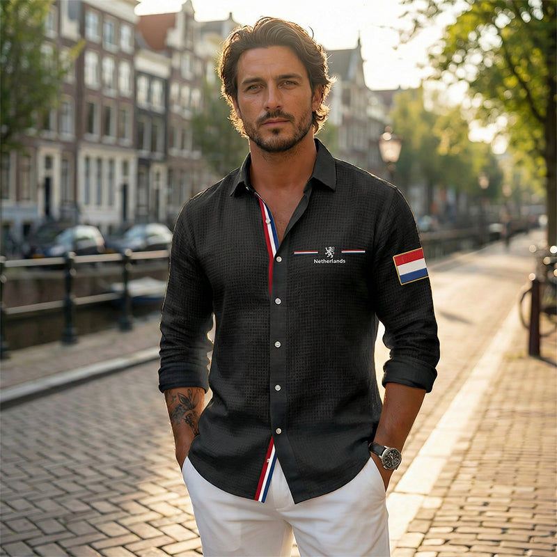 Heren Koningsdag Wafelshirt