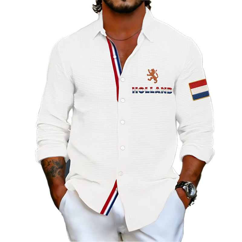 Heren Koningsdag Wafelshirt