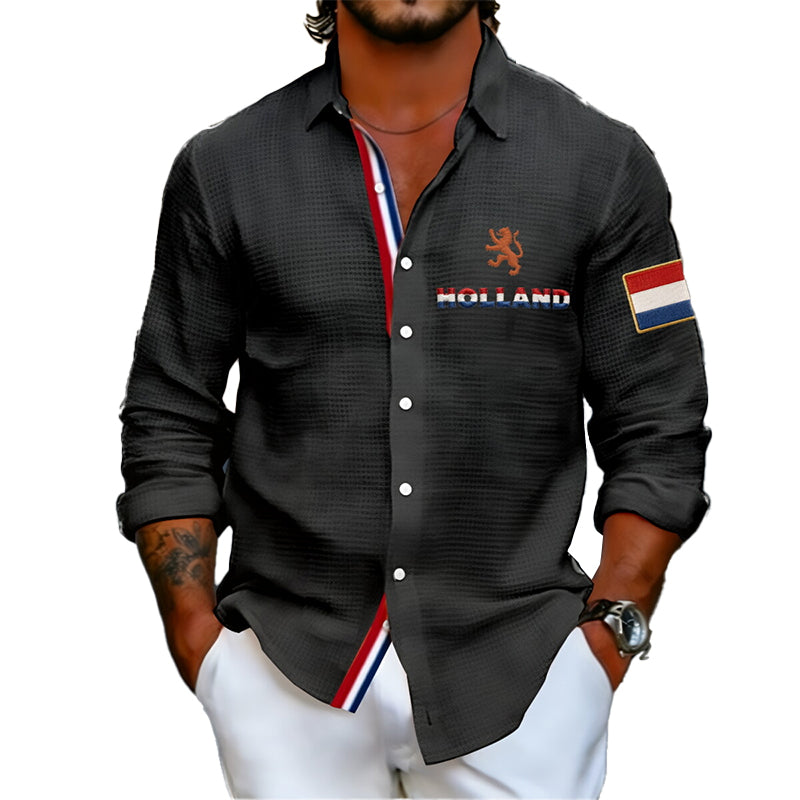 Heren Koningsdag Wafelshirt