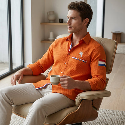Heren Koningsdag Wafelshirt