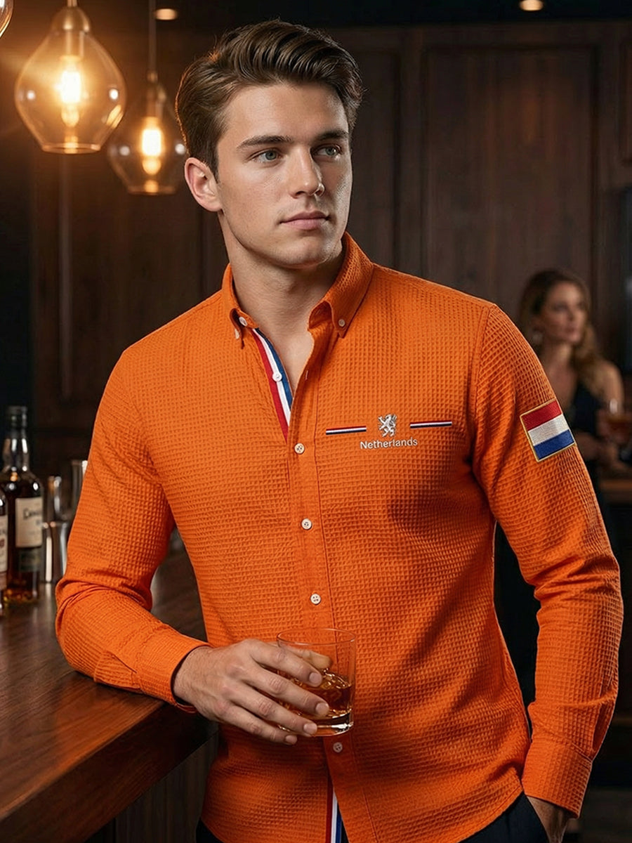 Heren Koningsdag Wafelshirt
