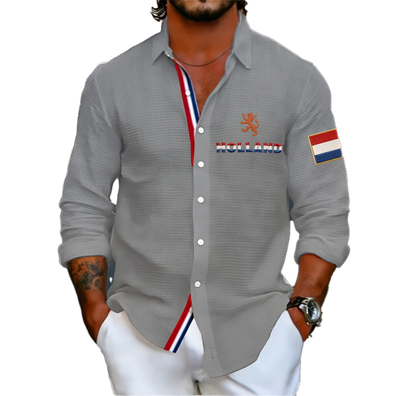 Heren Koningsdag Wafelshirt
