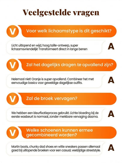 Dames Koninginnedag-print casual uitlopende broek
