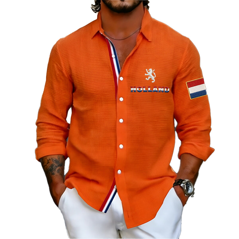 Heren Koningsdag Wafelshirt