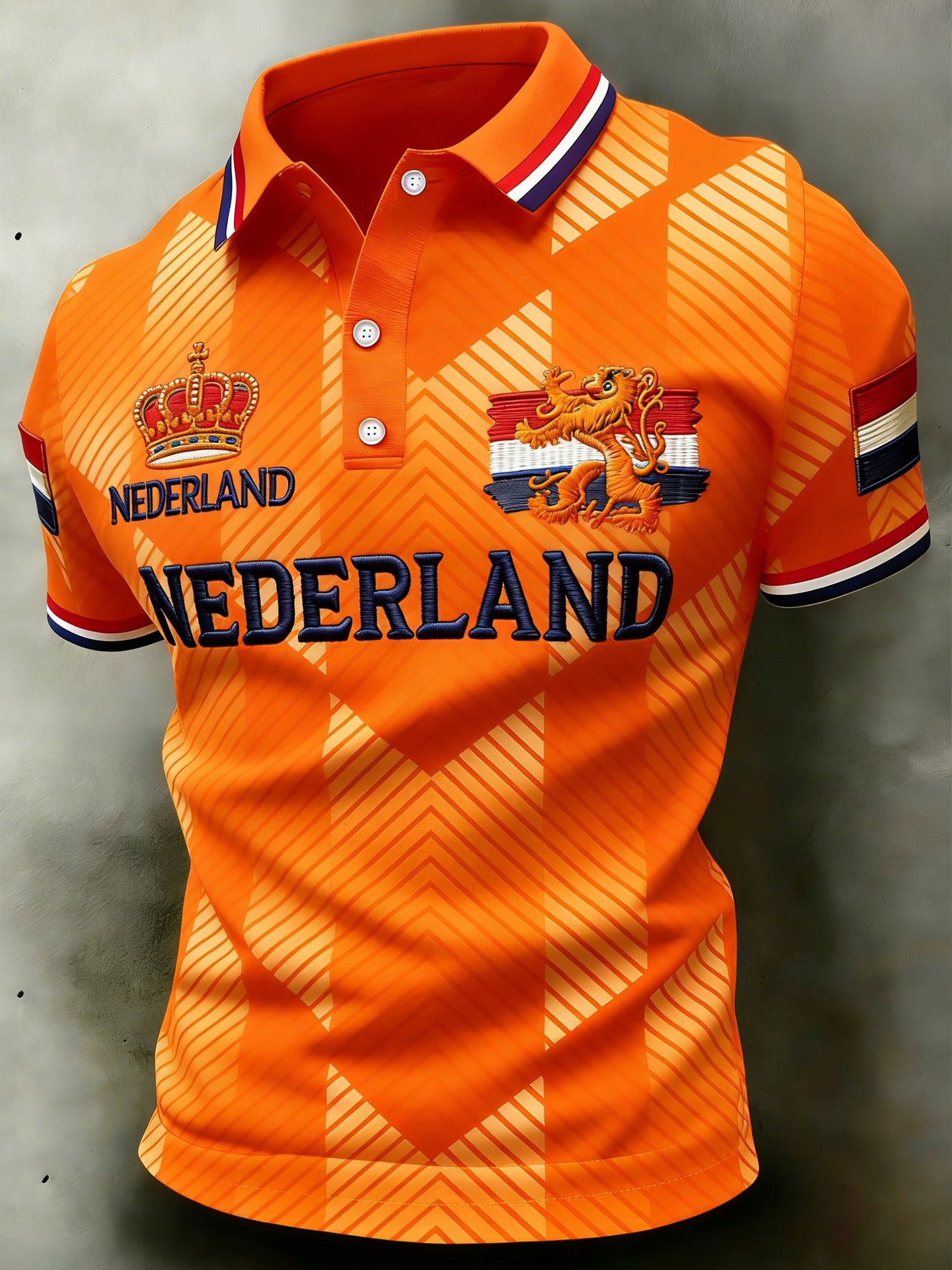 Heren T-shirt met koningsdagprint van katoen