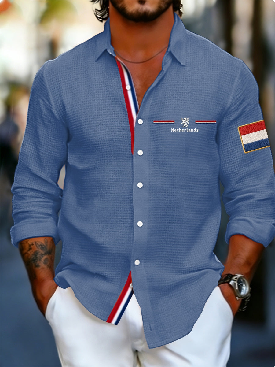 Heren Koningsdag Wafelshirt