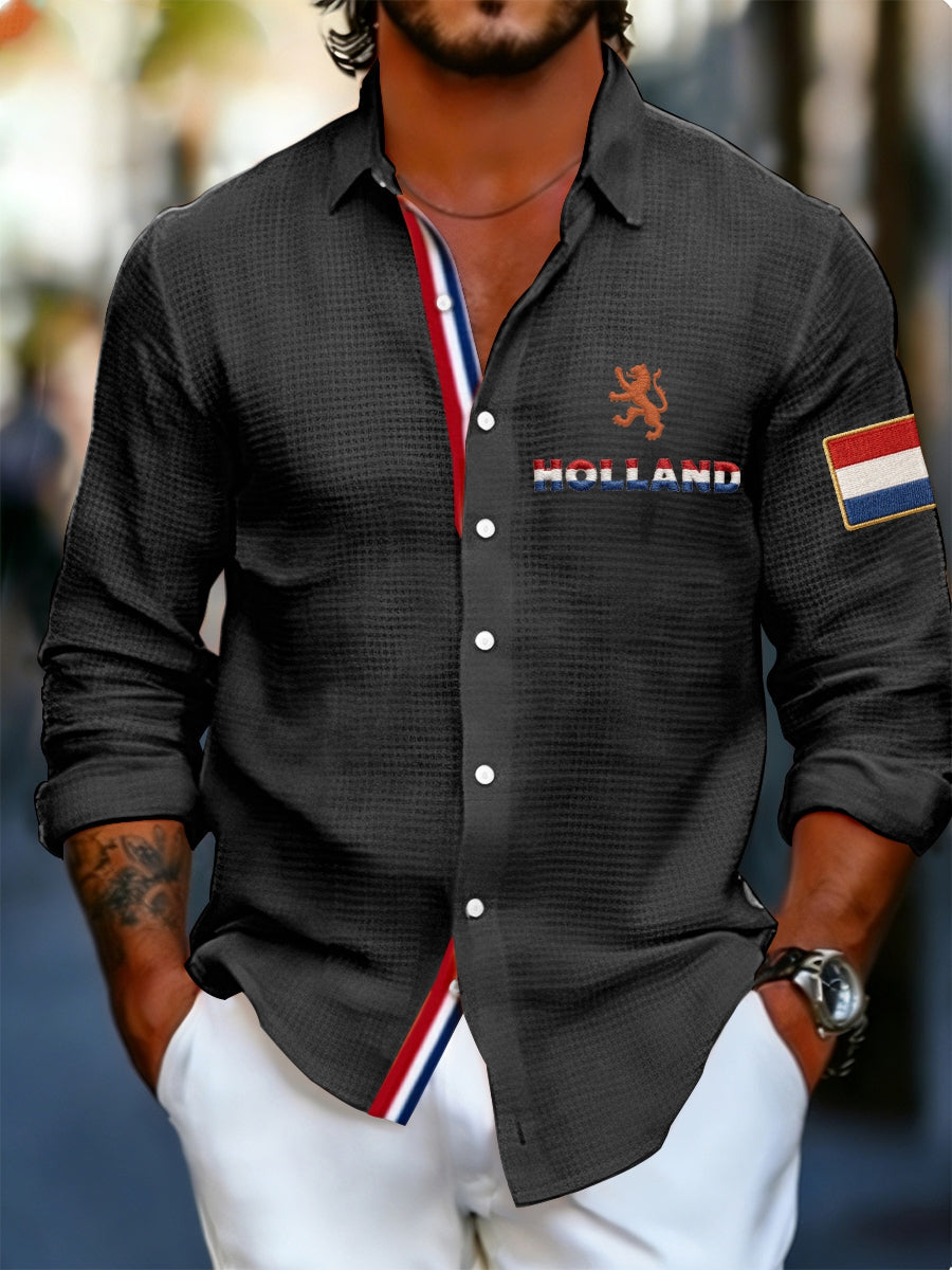 Heren Koningsdag Wafelshirt