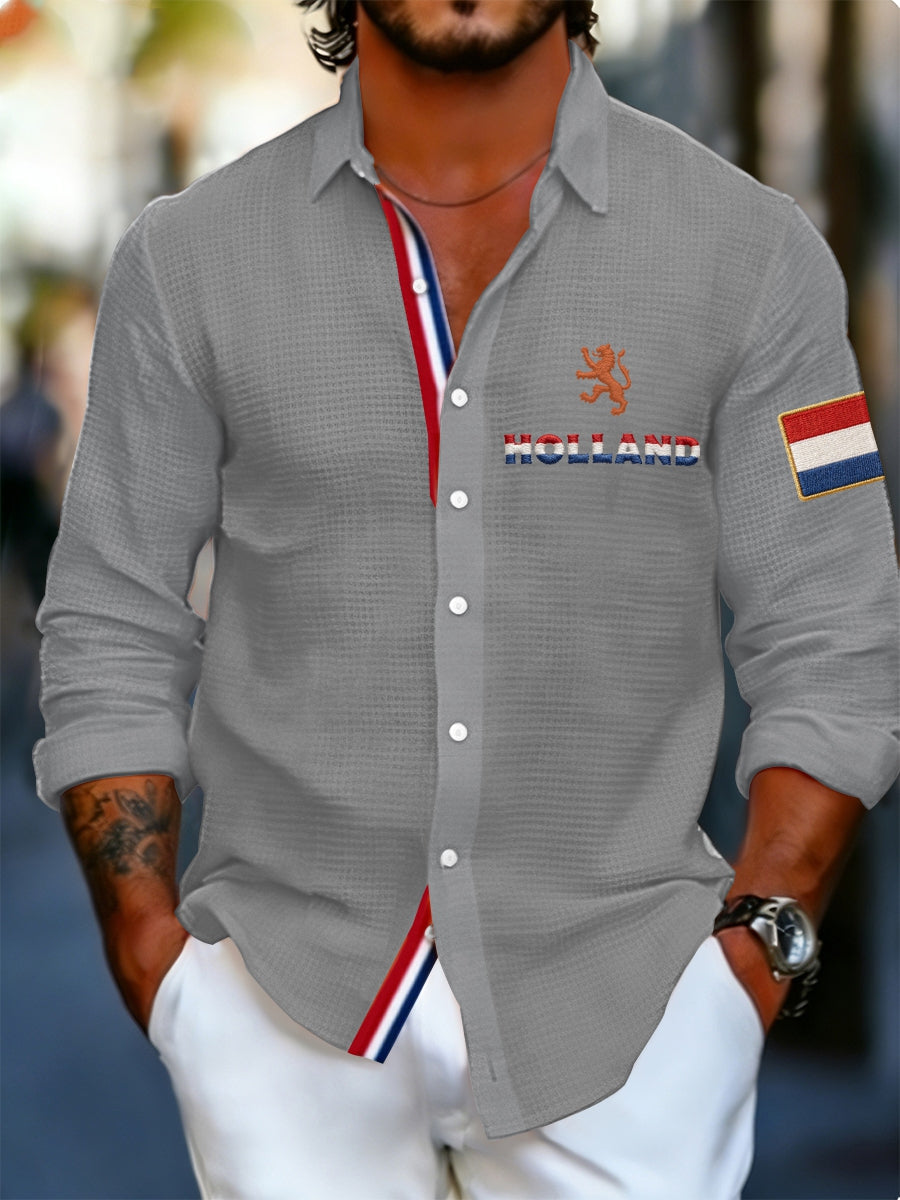 Heren Koningsdag Wafelshirt