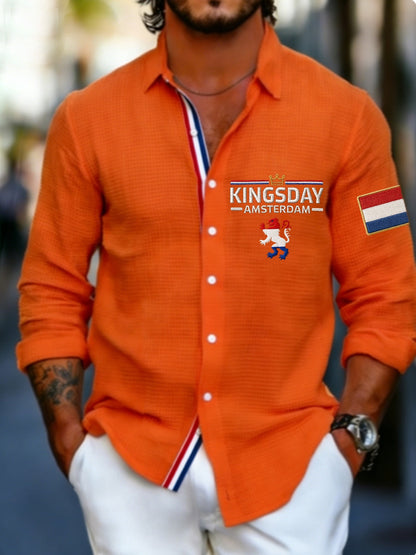 Heren Koningsdag Wafelshirt