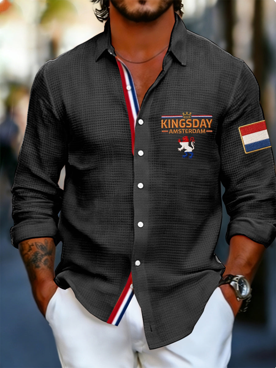 Heren Koningsdag Wafelshirt