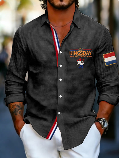 Heren Koningsdag Wafelshirt