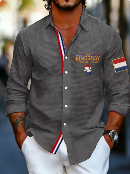 Heren Koningsdag Wafelshirt